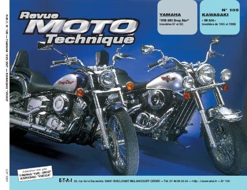 Revue Moto Technique RMT 109.1 - Yamaha XVS650 & Kawasaki VN800 - ETAI