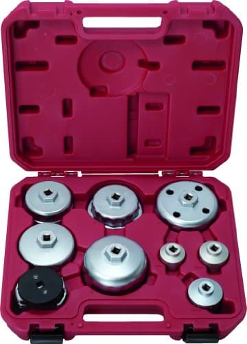 KS Tools 150.9210 Coffret de 9 Cloches Filtre à Huile - Acier Chrome-Vanadium