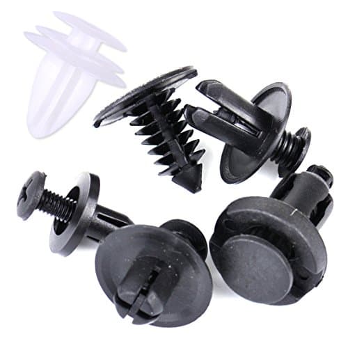 Coffret 100 Rivets Clips Nylon PA66 - Fixation Carrosserie 6 Tailles Standards ISO