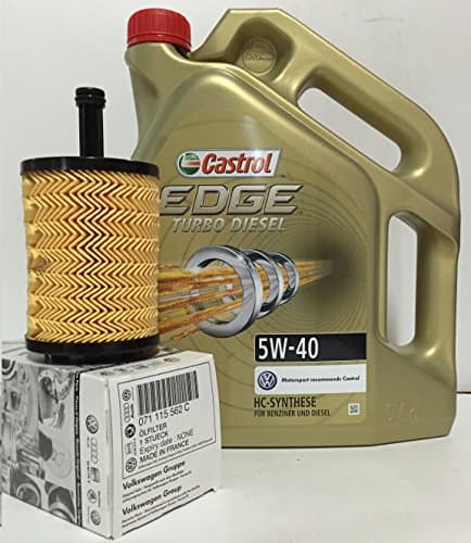 Pack Vidange Castrol Edge TD 5W-40 5L + Filtre OEM VW 071115562C