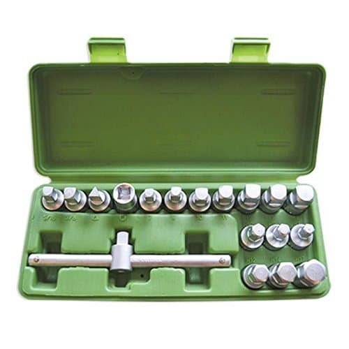 Coffret de Douilles de Vidange JBM 52008 - Acier Cr-V - Carré 3/8" & 1/2"