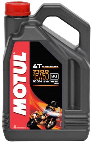Motul 7100 4T 15W-50 - Lubrifiant 100% Synthèse Technologie Ester - 4L