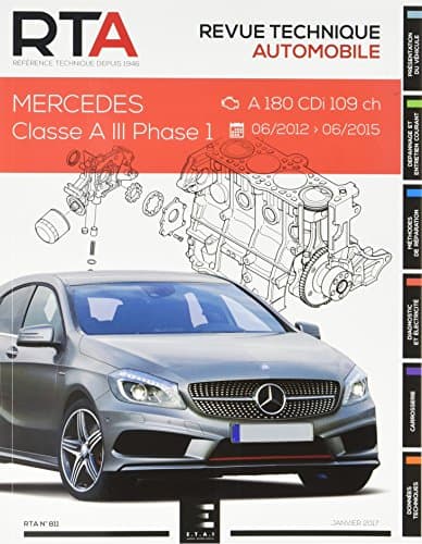 Revue Technique RTA 811 Mercedes Classe A III (W176) 1.5 CDI 109cv - ETAI
