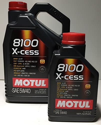Motul 8100 X-Cess 5W-40 - Lubrifiant 100% Synthétique - Pack 6L (5L+1L)
