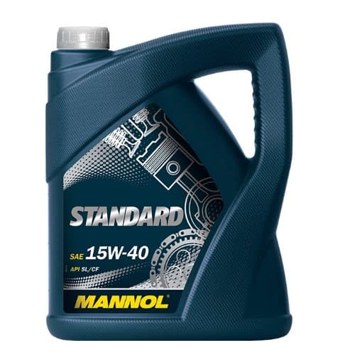 Huile Moteur MANNOL Standard 15W-40 API SL/CF - Lubrifiant Minéral Haute Pureté