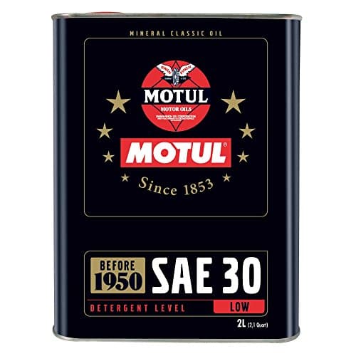 Motul Classic Oil SAE 30 - Lubrifiant Minéral Monograde Basse Détergence - 2L