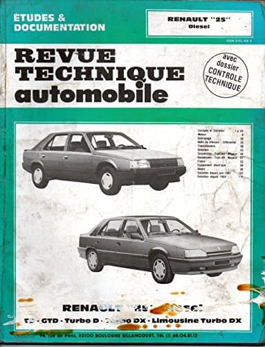 RTA 475.6 Renault 25 Diesel : Manuel Technique de Maintenance et Réparation