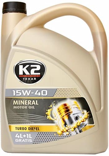 Huile Moteur K2 TEXAR TD 15W40 5L - Normes ACEA A3/B3/B4 & API SL/CF