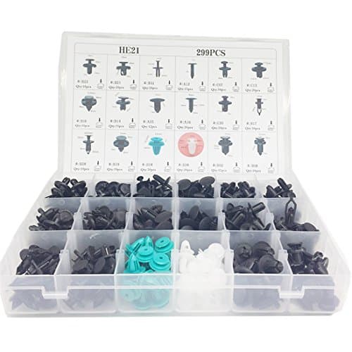 Kit 299 Rivets Nylon Haute Densité FEZZ - 18 Types de Fixation - Ø6 à 10mm