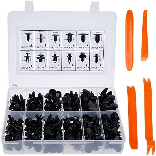 Coffret 240 Rivets Clips Nylon PA66 - 12 Calibres ISO + 4 Leviers d'Extraction
