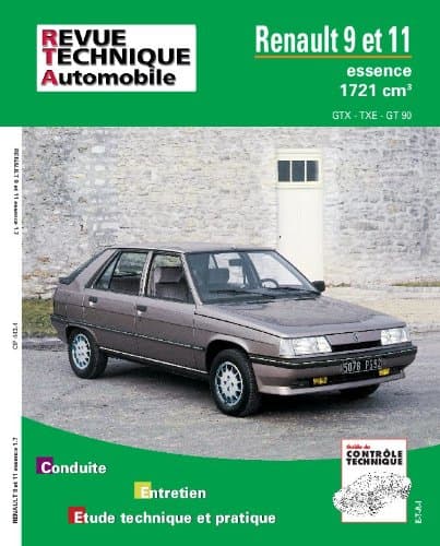 Revue Technique Automobile (RTA) Renault 9 et 11 - Moteur F2N 1721cm³ - ETAI