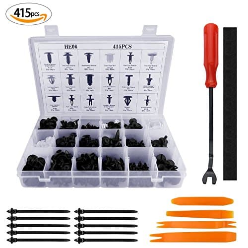 Coffret 415 pcs Clips de Fixation Automobile en Nylon PA66 Haute Résistance
