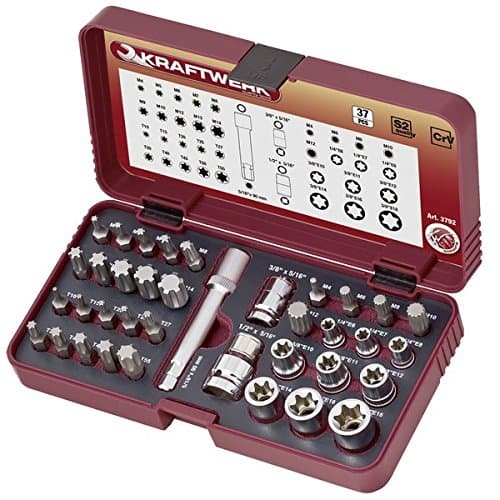 Coffret KRAFTWERK 3792 - 37 Embouts et Douilles Torx/XZN/Ribe - Acier S2/Cr-V