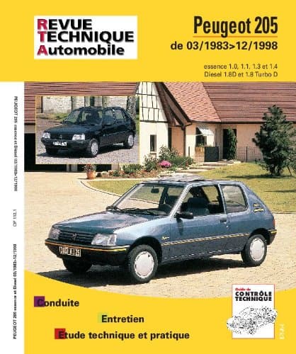 RTA 112.1 Peugeot 205 (1983-1998) - Revue Technique Automobile Expert