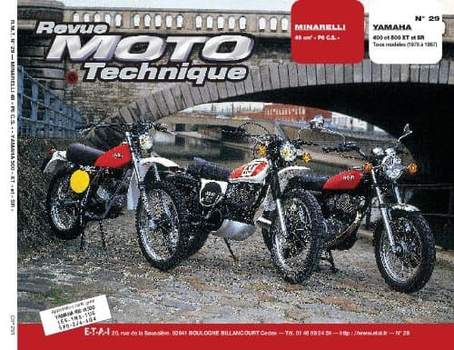 Revue Technique RMT 29 : Minarelli P6 CS & Yamaha XT/SR 400-500 (1976-1986)