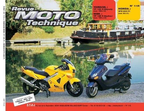 RMT N° 115 Yamaha Majesty/MBK Skyliner 125 & Honda VFR 800 FI (98-99)