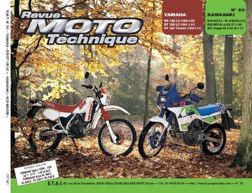 Revue Technique RMT 58.1 Yamaha 125 RD-LC/DT/Ténéré & Kawasaki KLR 600-650