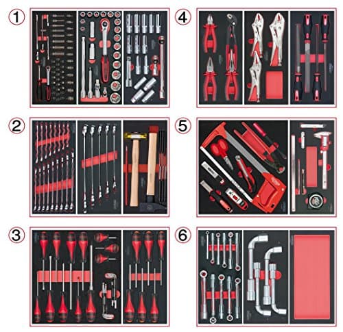 KS TOOLS 714.0202 - Module 202 Outils pour Servante - Acier Cr-V & S2 - Mousses HD