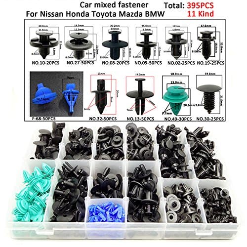 Coffret 395 Agrafes Push-Type Nylon PA66 - Mixte 6.3-10mm - Standard OEM
